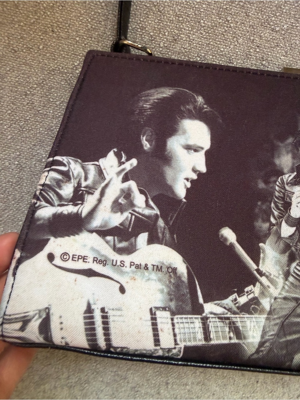 Vintage Ashley M Elvis Presley Photo Shoulder Bag Purse Y2K Licensed - Picture 9 of 11